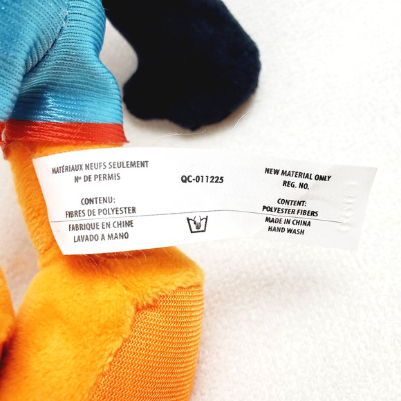 Space Jam Tune Squad Daffey Duck Plush Boy's 11" Black/Orange Toy Stuffed Animal - Picture 6 of 7